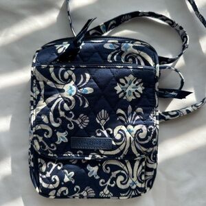 NEW Vera Bradley Blue and White Patterned Hipster Crossbody Bag